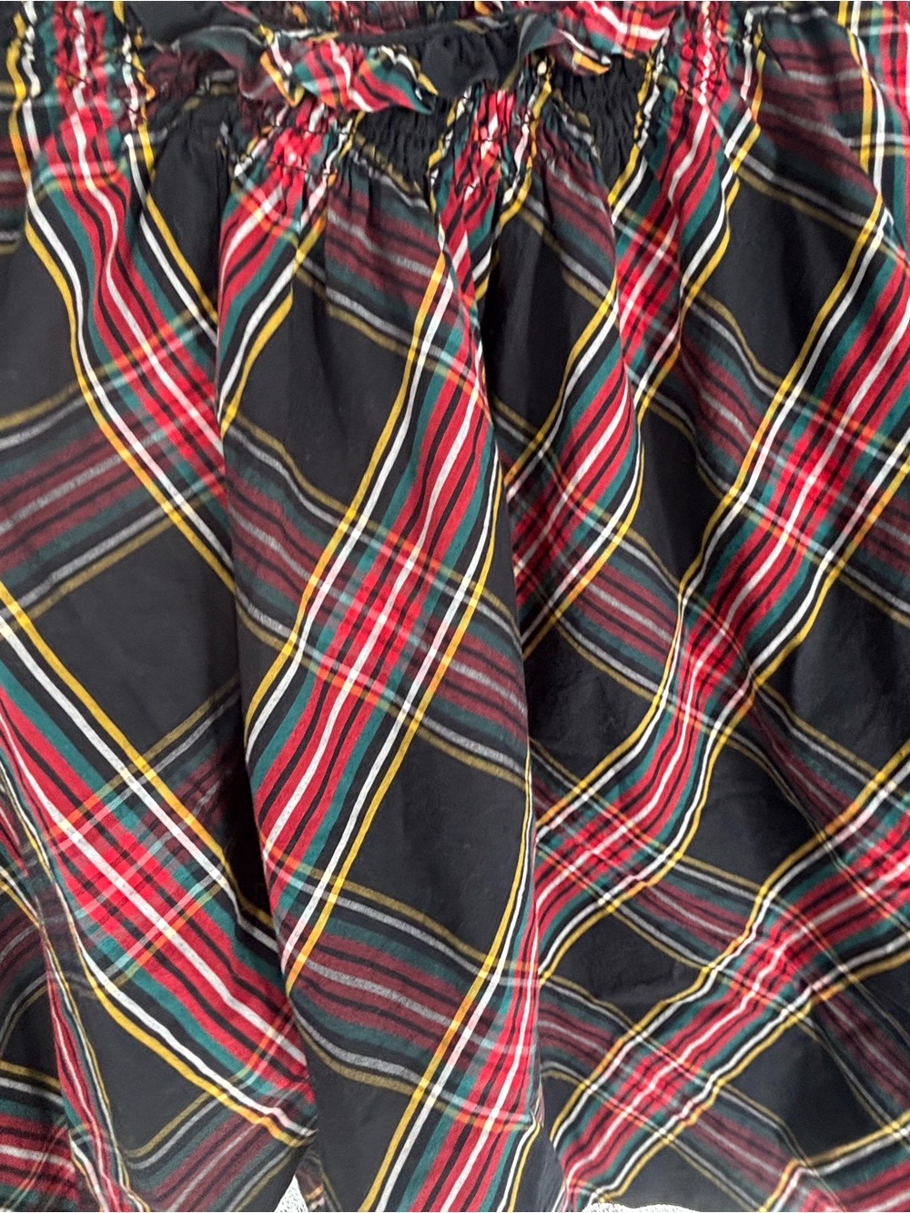 J. Crew Holiday Tartan Plaid Long Sleeve Blouse - Picture 5 of 7